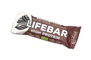 chocolate protein lifebar - green protein organic &amp; raw - 47g