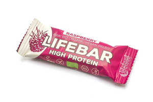 organic &amp; raw raspberry protein lifebar - 47g