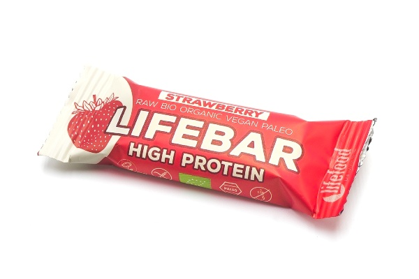 lifebar protéinée fraises bio & cru - 47g (ANTI-GASPI DDM 03/24)