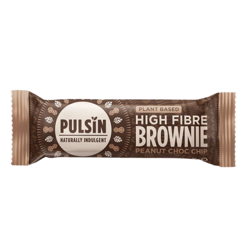 Pulsin brownie bar, peanuts &amp; chocolate chips, vegan - 35g