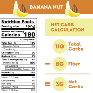 Barre keto banane & noix - 45g (ANTI-GASPI DDM 04/24)