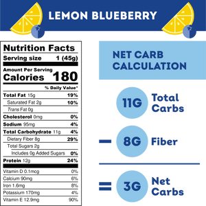 Lemon &amp; blueberry keto bar - 45g