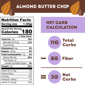 Almond butter keto bar - 45g