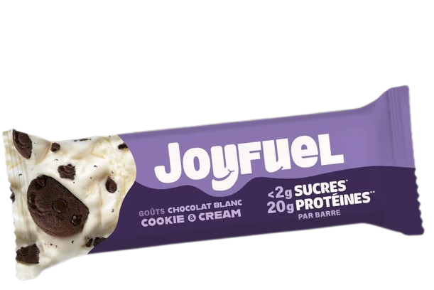 Joyfuel Barre protéinée Chocolat Blanc & Cookie & Cream - 55g