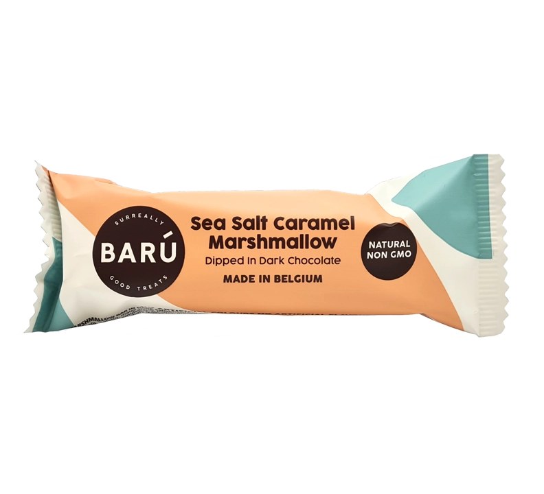 Marshmallow bar, vanilla, dark chocolate &amp; fleur de sel caramel - 30g