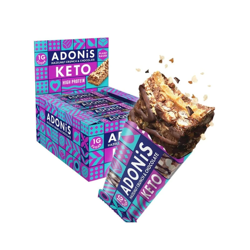 Adonis High Protein Hazelnut Crunch & chocolate Keto Bar - 45g (ANTI-GASPI DDM 02/24)