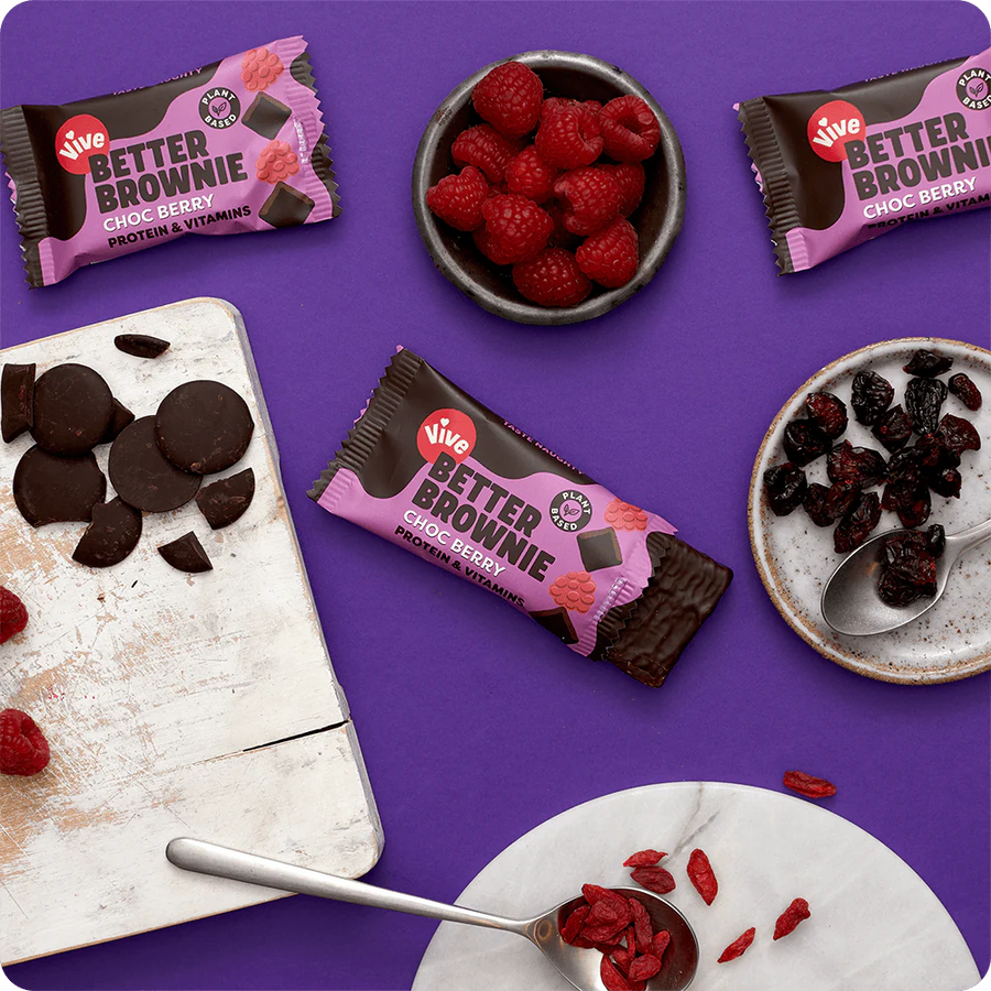 Better chocolate &amp; berry brownie, vegan &amp; gluten free - 35g
