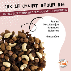 Mix Bio Le Craint Degun, cajou, amandes, noisettes, raisins - 145g