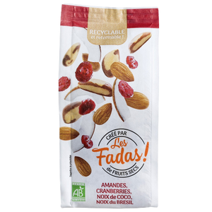 Mix Bio Le Dégaine, amandes, cranberries, coco, noix du Brésil - 145g