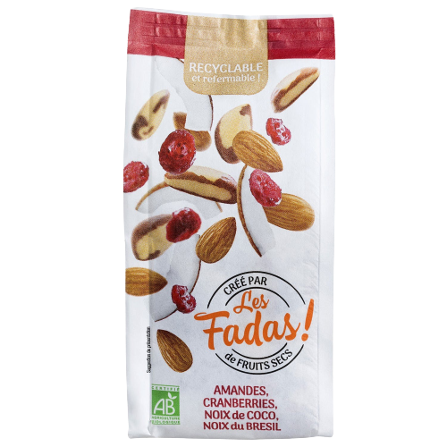 Mix Bio Le Dégaine, amandes, cranberries, coco, noix du Brésil - 145g