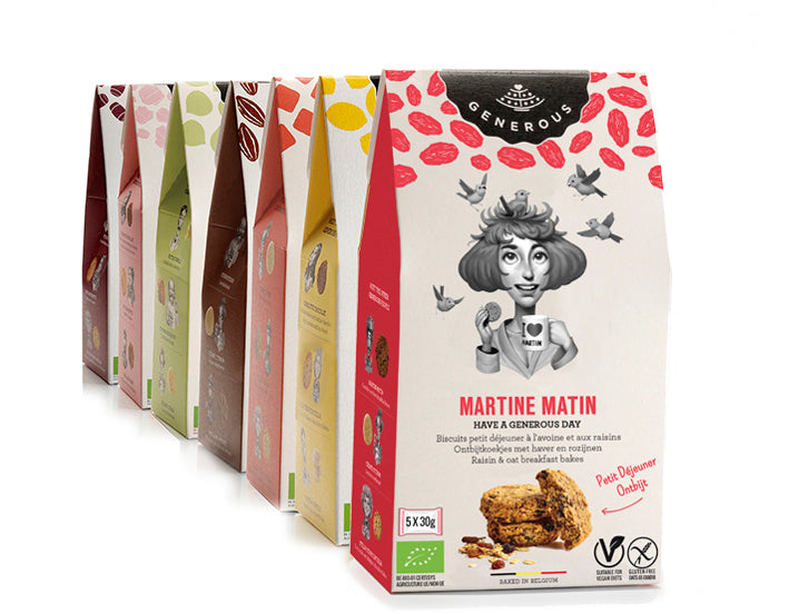 Biscuits petit déjeuner avoine raisins, bio vegan & sans gluten Martine - 150g