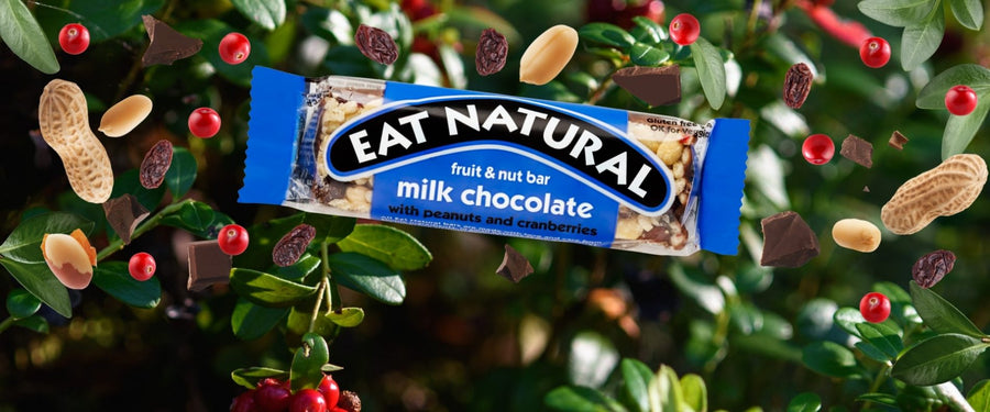 Eat Natural chocolat au lait, cacahuètes & cranberries, sans gluten - 45g (Anti-gaspi DDM 10/23)