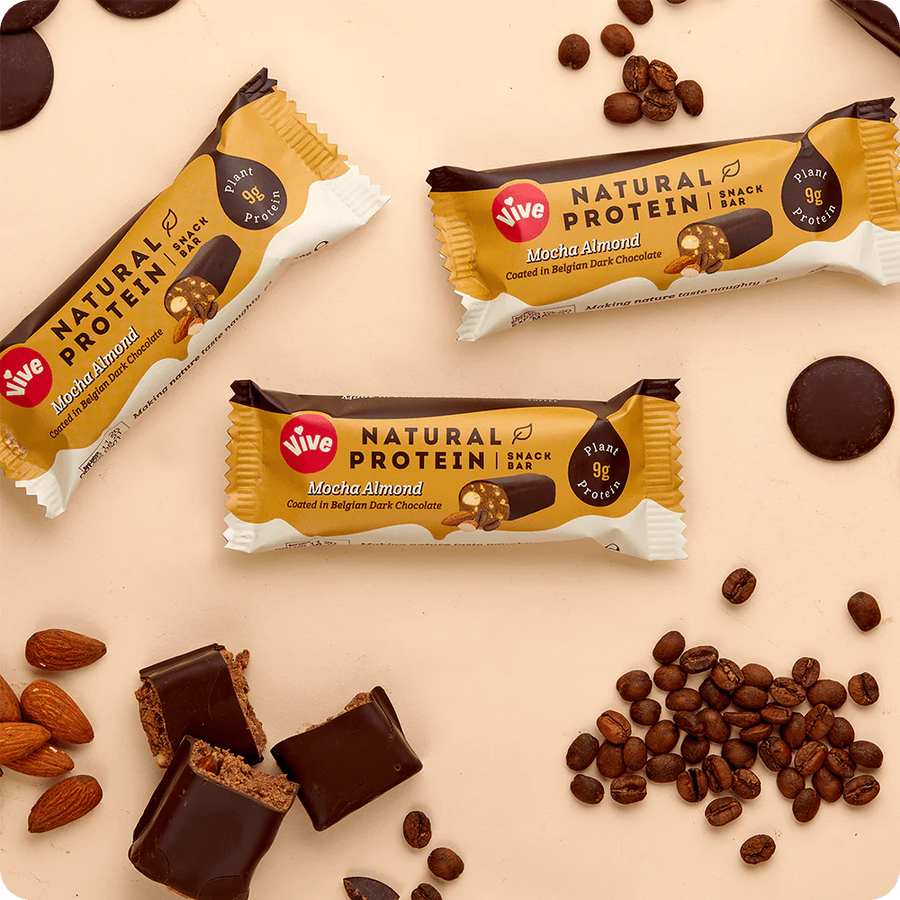 Barre protéinée mocha almond, vegan & sans gluten - 49g