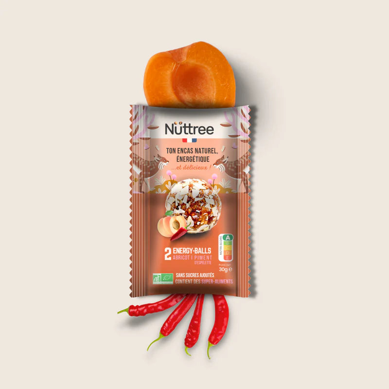 Energy-balls abricot-piment d'Espelette sachet pocket x2 - 30g