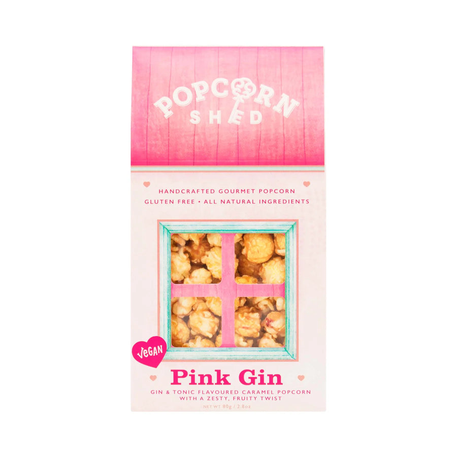 Vegan Pink Gin Gourmet Popcorn Shed - 80g