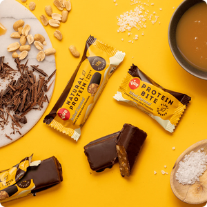 Barre protéinée salted caramel, vegan & sans gluten - 49g