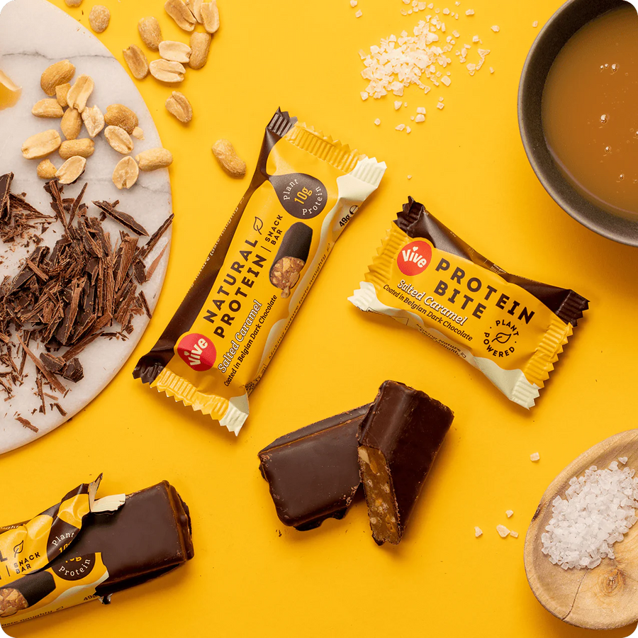 Barre protéinée salted caramel, vegan & sans gluten - 49g