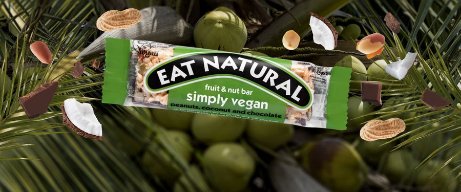 Eat Natural Vegan chocolate, coconut &amp; peanut, gluten free - 45g