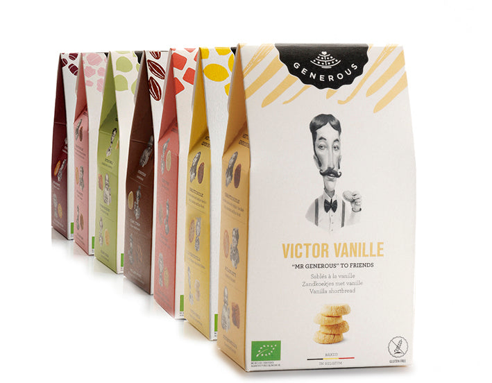 Victor Vanilla organic &amp; gluten-free shortbread - 100g