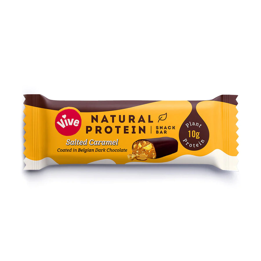 Barre protéinée salted caramel, vegan & sans gluten - 49g