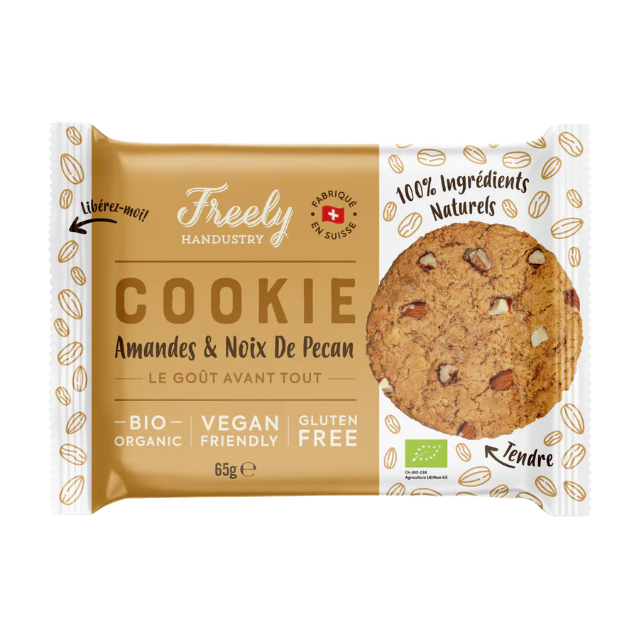 Organic &amp; gluten-free almond &amp; pecan nut cookie - 65g
