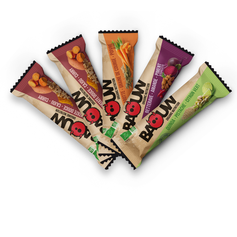 Baouw Barre énergétique bio salée Quinoa, Pistache & Citron vert - 25g