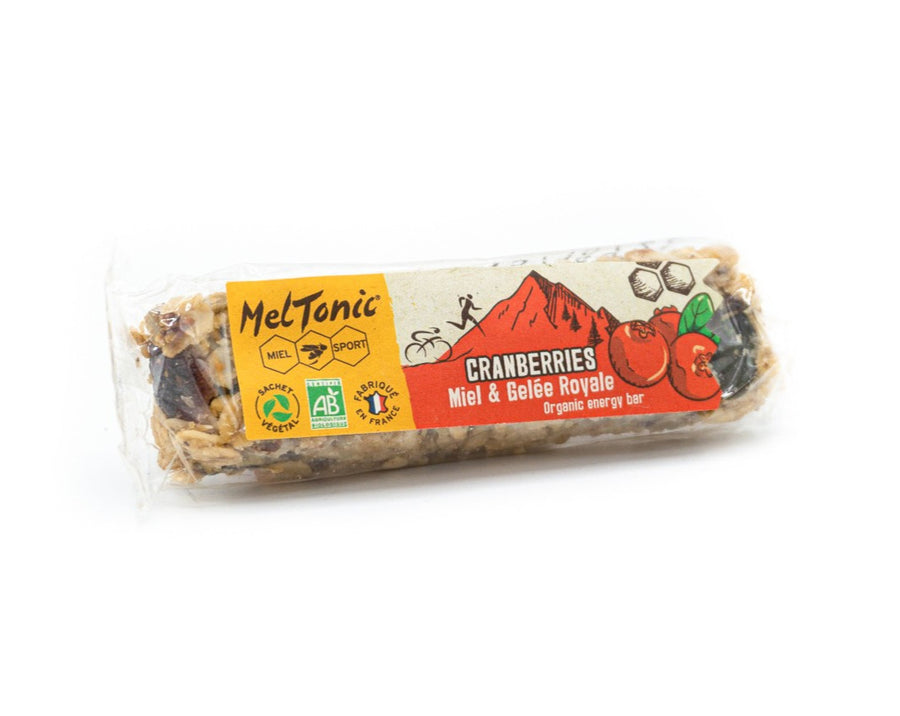 Organic cranberry &amp; toasted hazelnut sport cereal bar, gluten-free - 30g