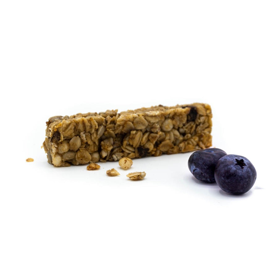 Organic blueberry &amp; hazelnut sport cereal bar, gluten-free - 30g