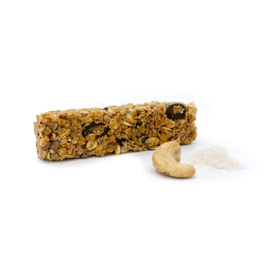 Barre céréales sport bio, cajou & fleur de sel, sans gluten - 30g