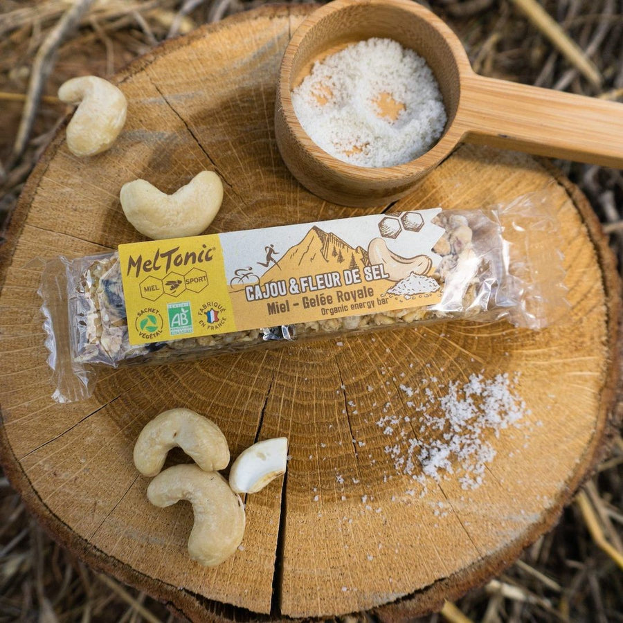 Barre céréales sport bio, cajou & fleur de sel, sans gluten - 30g