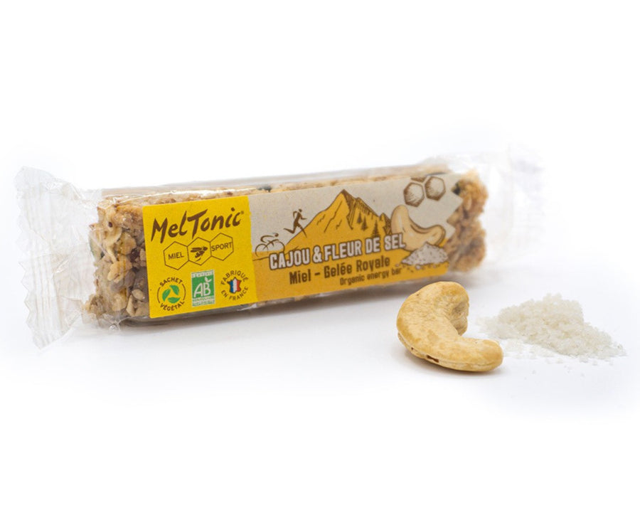Barre céréales sport bio, cajou & fleur de sel, sans gluten - 30g