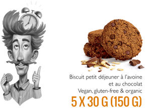 Martin organic, vegan &amp; gluten-free chocolate oatmeal breakfast cookies - 150g