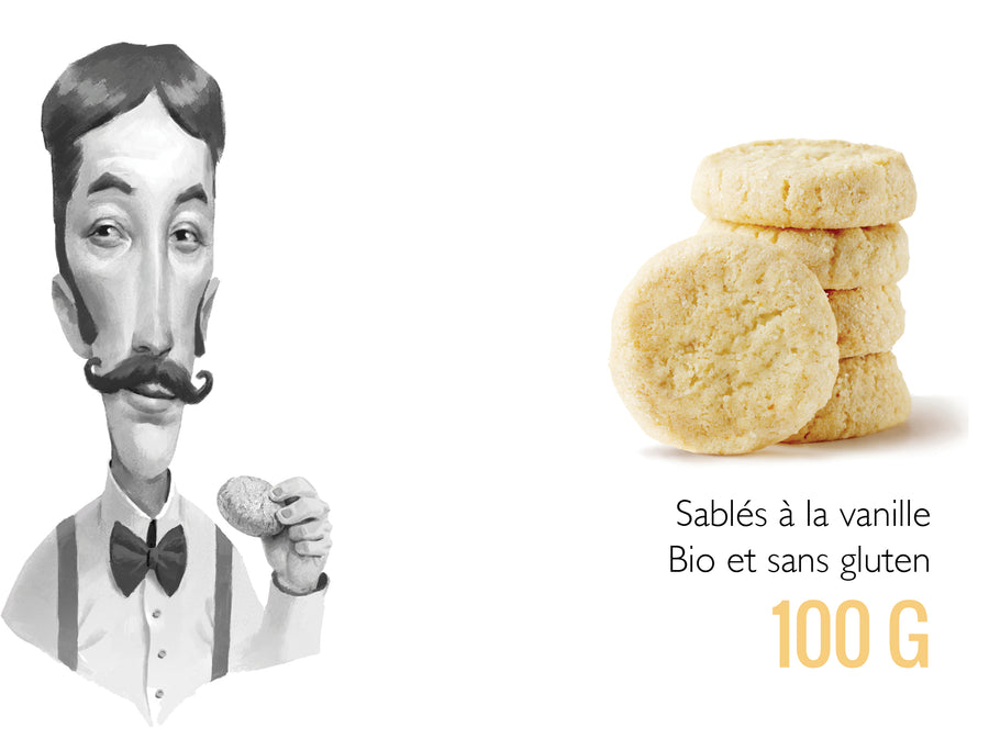 Sablés bio & sans gluten Victor Vanille - 100g (ANTI-GASPI DDM 01/24)