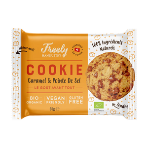 Cookie caramel & pointe de sel bio, vegan & sans gluten - 65g (ANTI-GASPI DDM 01/24)