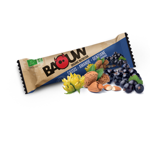 Baouw Organic Blackcurrant, Almond &amp; Gentian Energy Bar - 25g