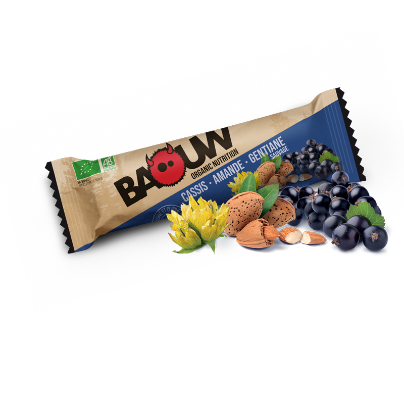 Baouw Organic Blackcurrant, Almond &amp; Gentian Energy Bar - 25g