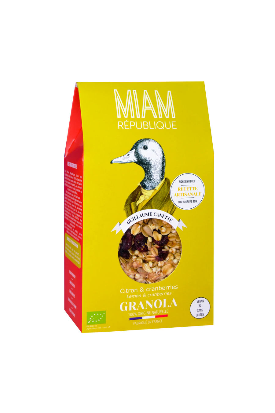 Granola bio citron & cranberries, sans gluten - 350g