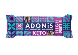 Adonis High Protein Hazelnut Crunch &amp; chocolate Keto Bar - 45g