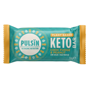 Pulsin Keto Bar choc fudge &amp; peanut, vegan - 50g