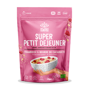 Super Petit Déjeuner Framboise & Beurre de Cacahuète, sans gluten - 360g (ANTI-GASPI DDM 03/24)