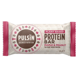 Pulsin maple &amp; peanut protein bar, vegan - 50g