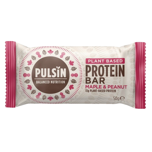 Pulsin maple &amp; peanut protein bar, vegan - 50g