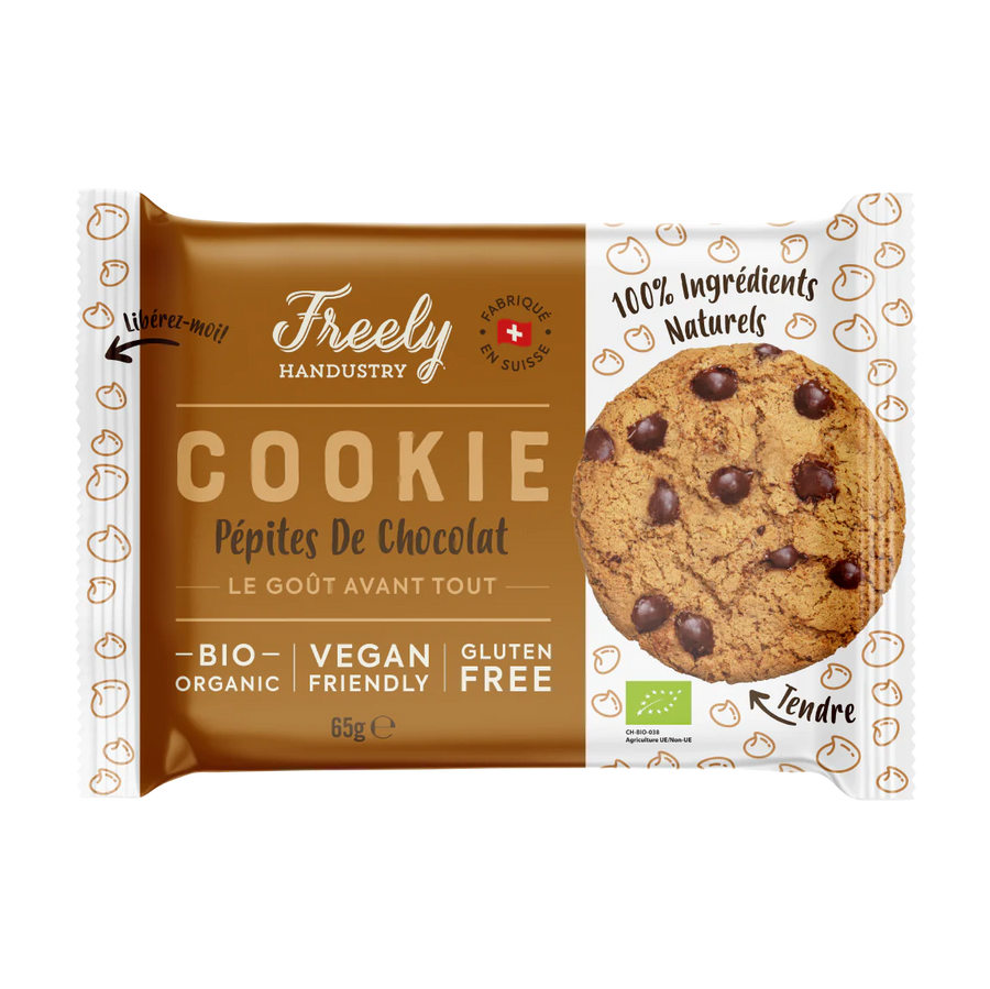 Cookie pépites de chocolat bio, vegan & sans gluten - 65g (ANTI-GASPI DDM 01/24)
