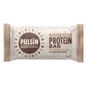 Pulsin barre protéinée cacahuètes & chocolat, vegan - 50g (ANTI-GASPI DDM 03/24)