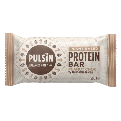 Pulsin barre protéinée cacahuètes & chocolat, vegan - 50g (ANTI-GASPI DDM 03/24)