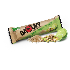 Baouw Quinoa, Pistachio &amp; Lime salty organic energy bar - 25g