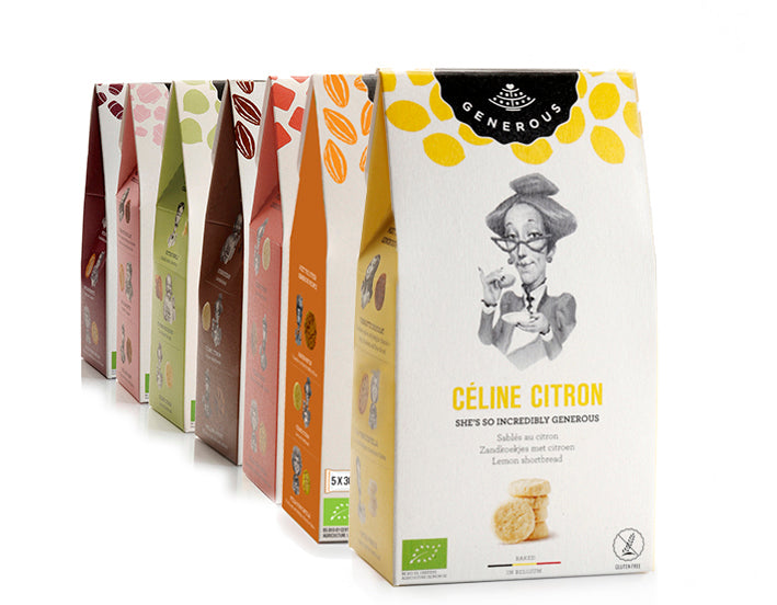 Organic &amp; gluten-free shortbread céline lemon - 120g