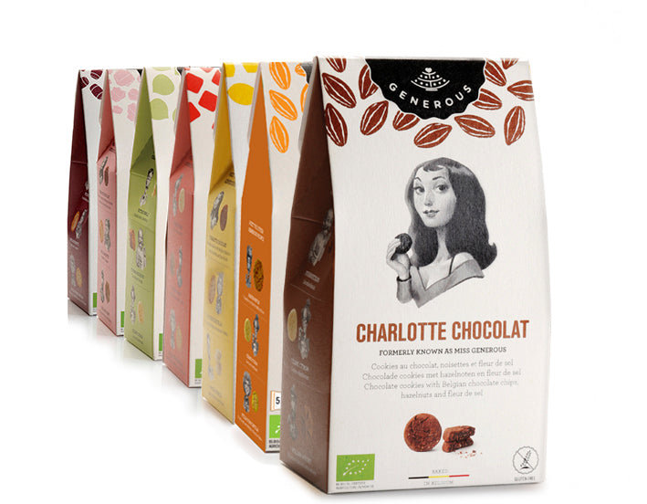 cookies chocolat, noisettes, fleur de sel bio & sans gluten Charlotte - 120g (ANTI-GASPI DDM 02/24)